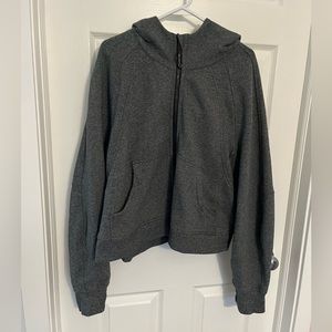 Lululemon scuba oversized full zip hoodie in charcoal grey size XL/XXL